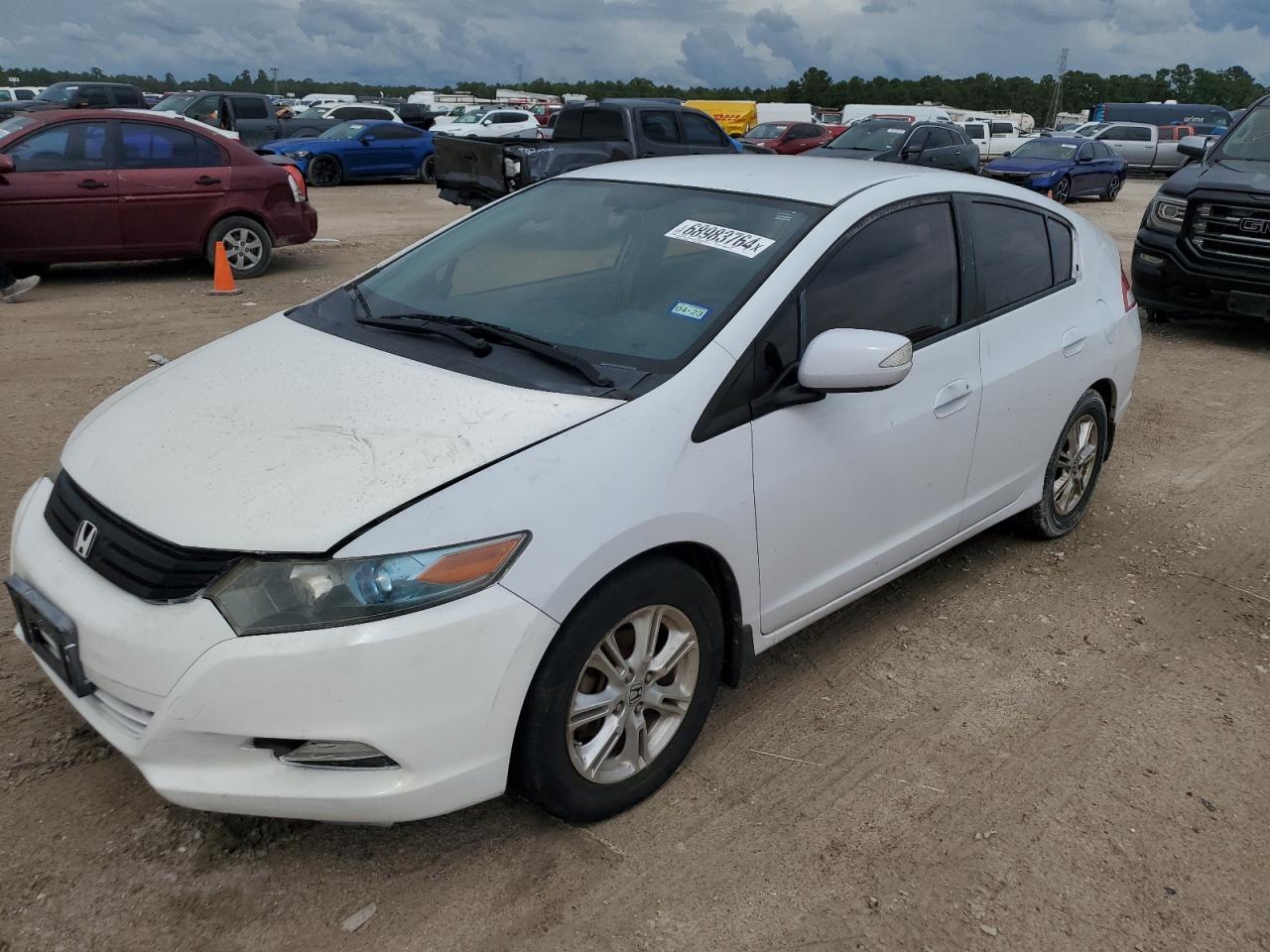 HONDA INSIGHT EX 2010 white  hybrid engine JHMZE2H77AS010275 photo #1