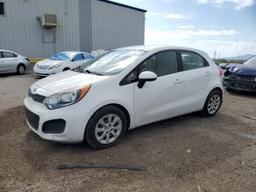 KIA RIO LX 2012 white hatchbac gas KNADM5A37C6015265 photo #2