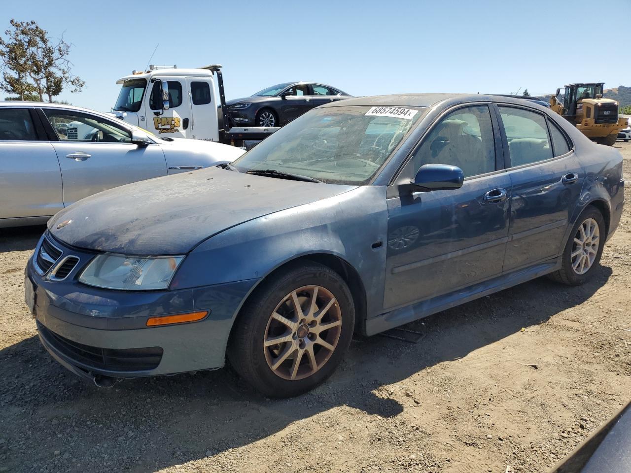 SAAB 9-3 2.0T 2007 blue  gas YS3FD49Y971017407 photo #1