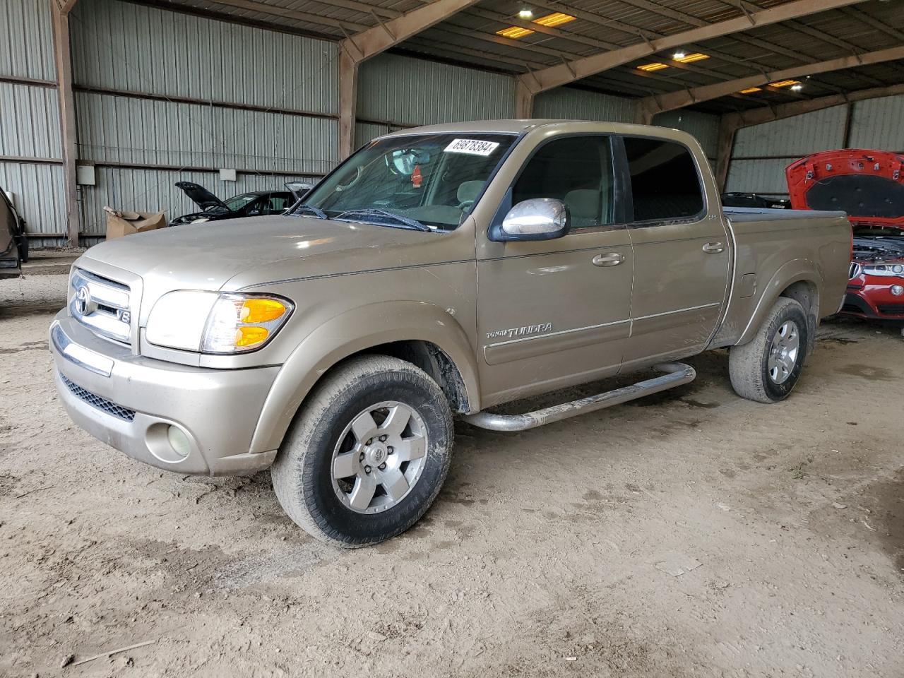 TOYOTA TUNDRA DOU 2004 tan crew pic gas 5TBET34134S438699 photo #1