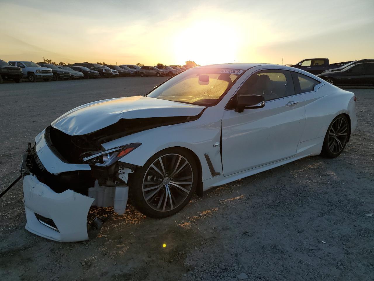 INFINITI Q60 PREMIU 2017 white coupe gas JN1EV7EK9HM361079 photo #1