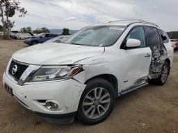 NISSAN PATHFINDER 2014 white  hybrid engine 5N1CR2MN0EC641963 photo #2