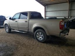 TOYOTA TUNDRA DOU 2004 tan crew pic gas 5TBET34134S438699 photo #3