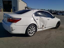 LEXUS LS 460 2007 white  gas JTHBL46F075032980 photo #4