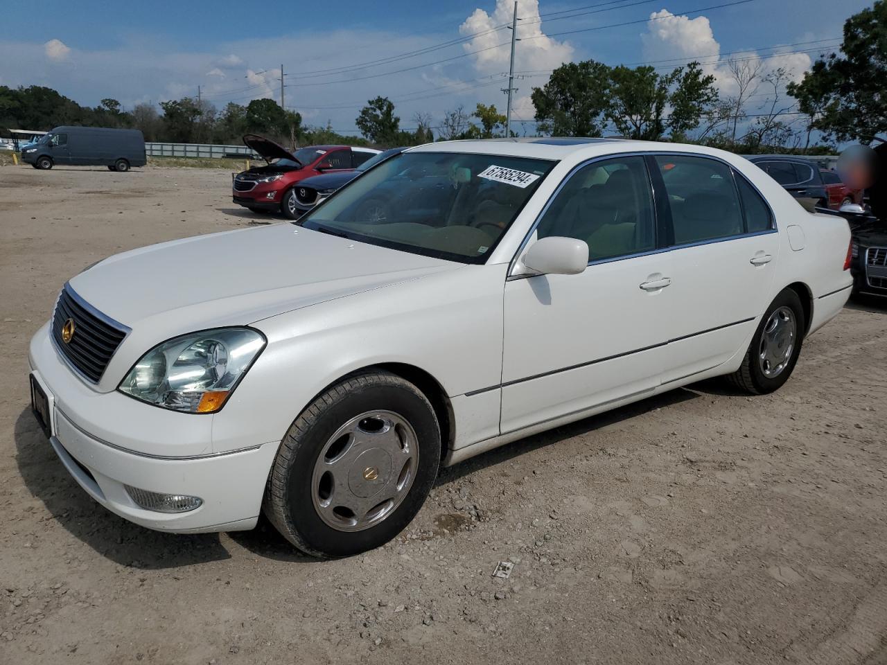 LEXUS LS 430 2001 white  gas JTHBN30F010031040 photo #1