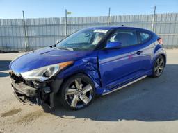 HYUNDAI VELOSTER T 2014 blue  gas KMHTC6AE8EU201934 photo #2