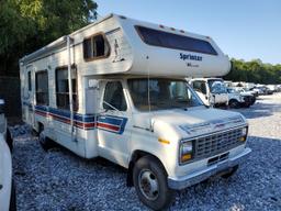 FORD ECONOLINE 1989 two tone motorize gas 1FDKE30G0KHB31552 photo #2