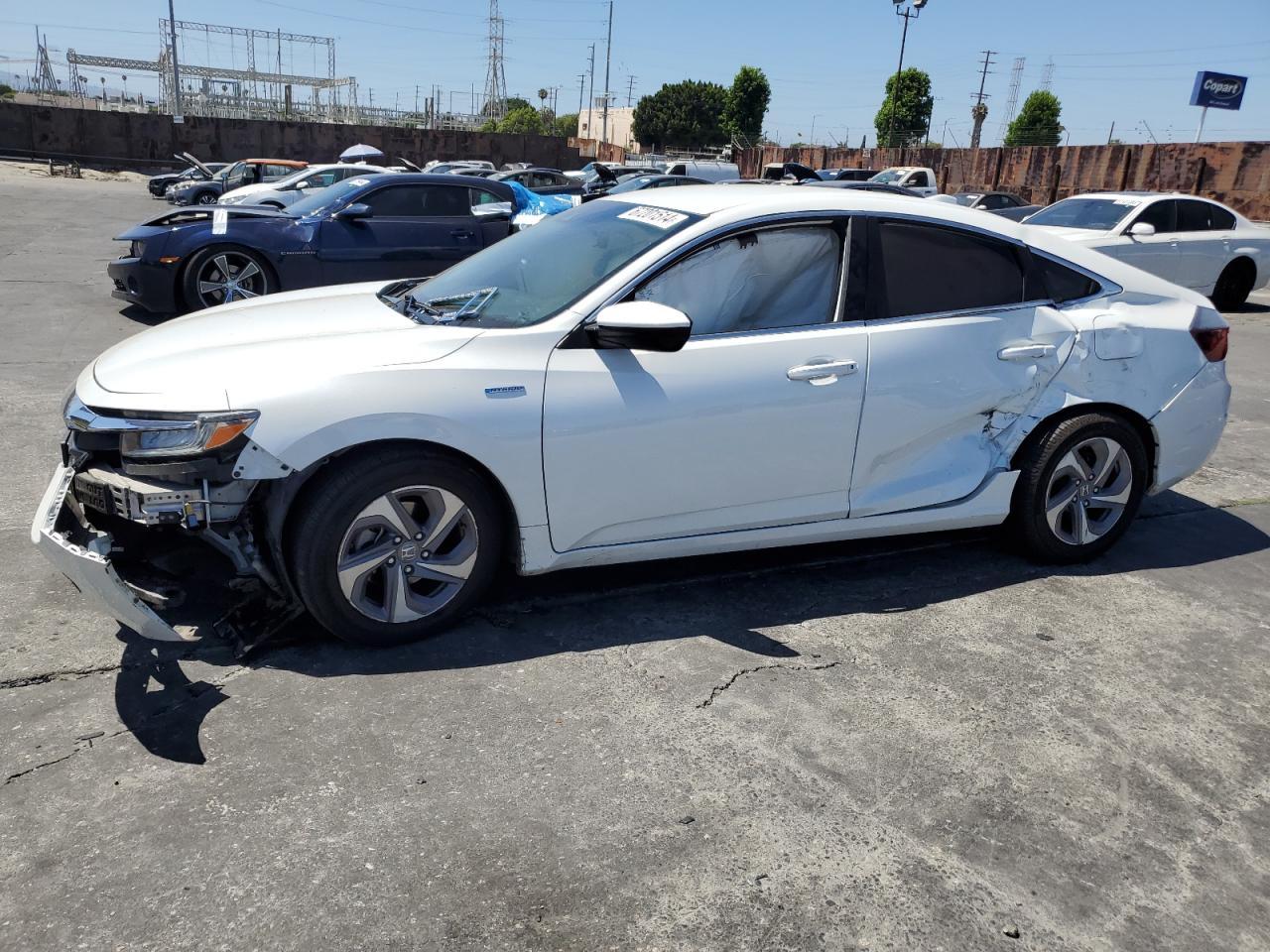 HONDA INSIGHT EX 2020 white  hybrid engine 19XZE4F53LE002095 photo #1