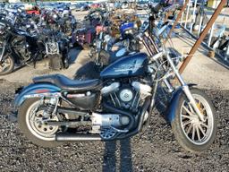 HARLEY-DAVIDSON XL883 2001 blue road/str gas 1HD4CAM191K154096 photo #2