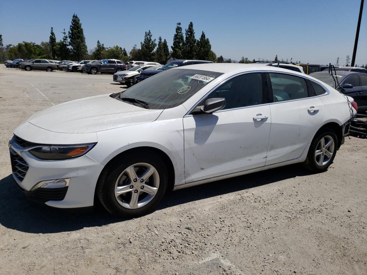 CHEVROLET MALIBU LS 2021 white  gas 1G1ZB5ST4NF205517 photo #1