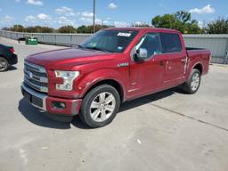 FORD F150 SUPER 2015 red crew pic gas 1FTEW1EG5FFB82364 photo #2