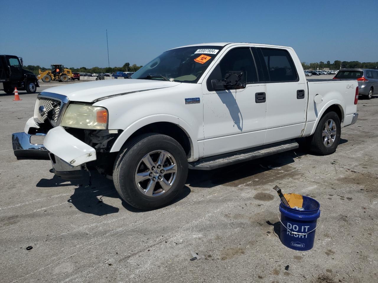 FORD F150 SUPER 2004 white  gas 1FTPW14514KA01337 photo #1