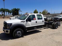 FORD F450 SUPER 2012 white crew cha gas 1FD0W4HY5CEA29593 photo #2