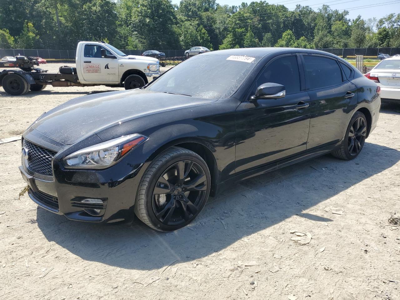 INFINITI Q70L 3.7 L 2019 black  gas JN1BY1PR6KM725676 photo #1