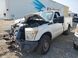 FORD F250 SUPER 2013 white  gas 1FDBF2A67DEB76053 photo #2