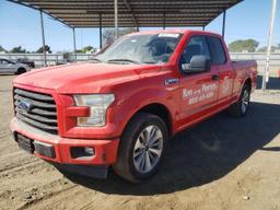 FORD F150 SUPER 2017 red  gas 1FTEX1CPXHKD82666 photo #2