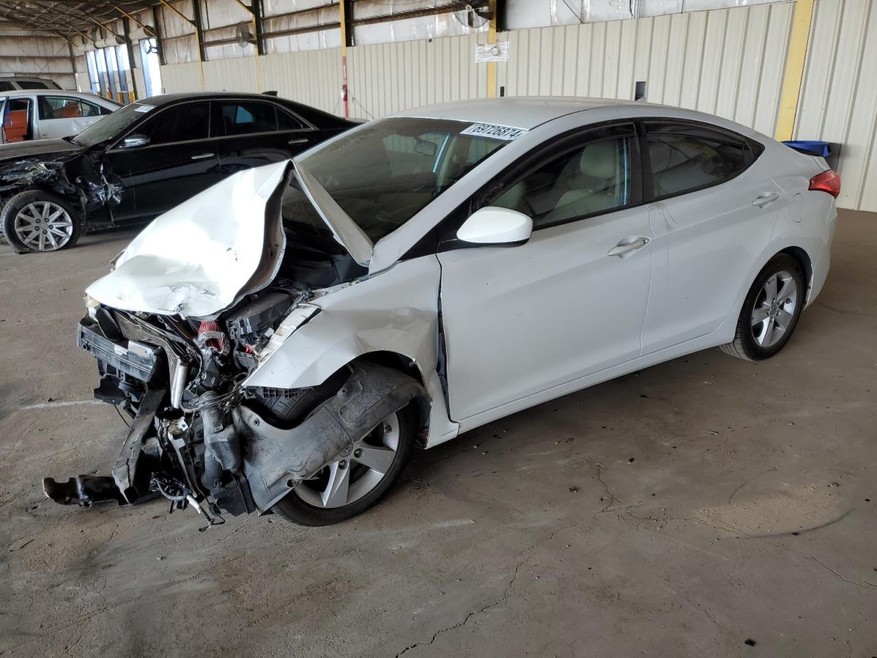 HYUNDAI ELANTRA GL 2013 white sedan 4d gas 5NPDH4AE9DH363143 photo #1