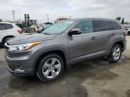 TOYOTA HIGHLANDER 2015 gray  hybrid engine 5TDDCRFH4FS007355 photo #2