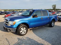 FORD F150 SUPER 2013 blue crew pic flexible fuel 1FTFW1CF9DKD28851 photo #2