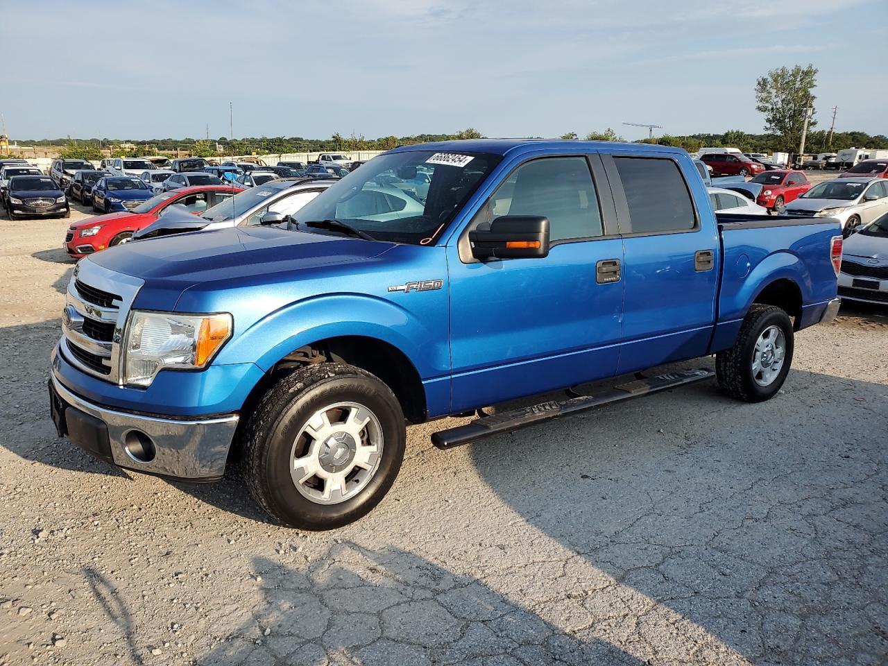 FORD F150 SUPER 2013 blue crew pic flexible fuel 1FTFW1CF9DKD28851 photo #1