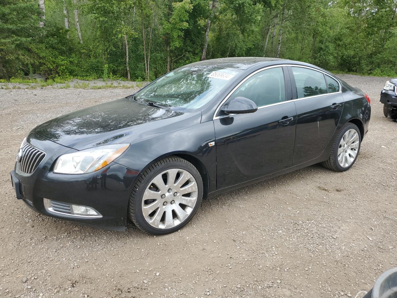 BUICK REGAL CXL 2011 black sedan 4d flexible fuel W04G15GV4B1079982 photo #1