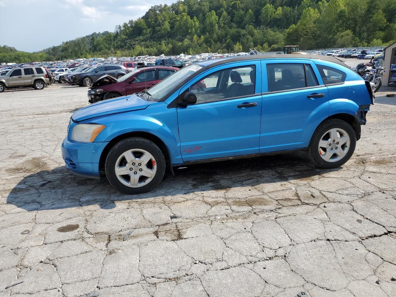 DODGE CALIBER 2008 blue  gas 1B3HB28B38D675393 photo #1