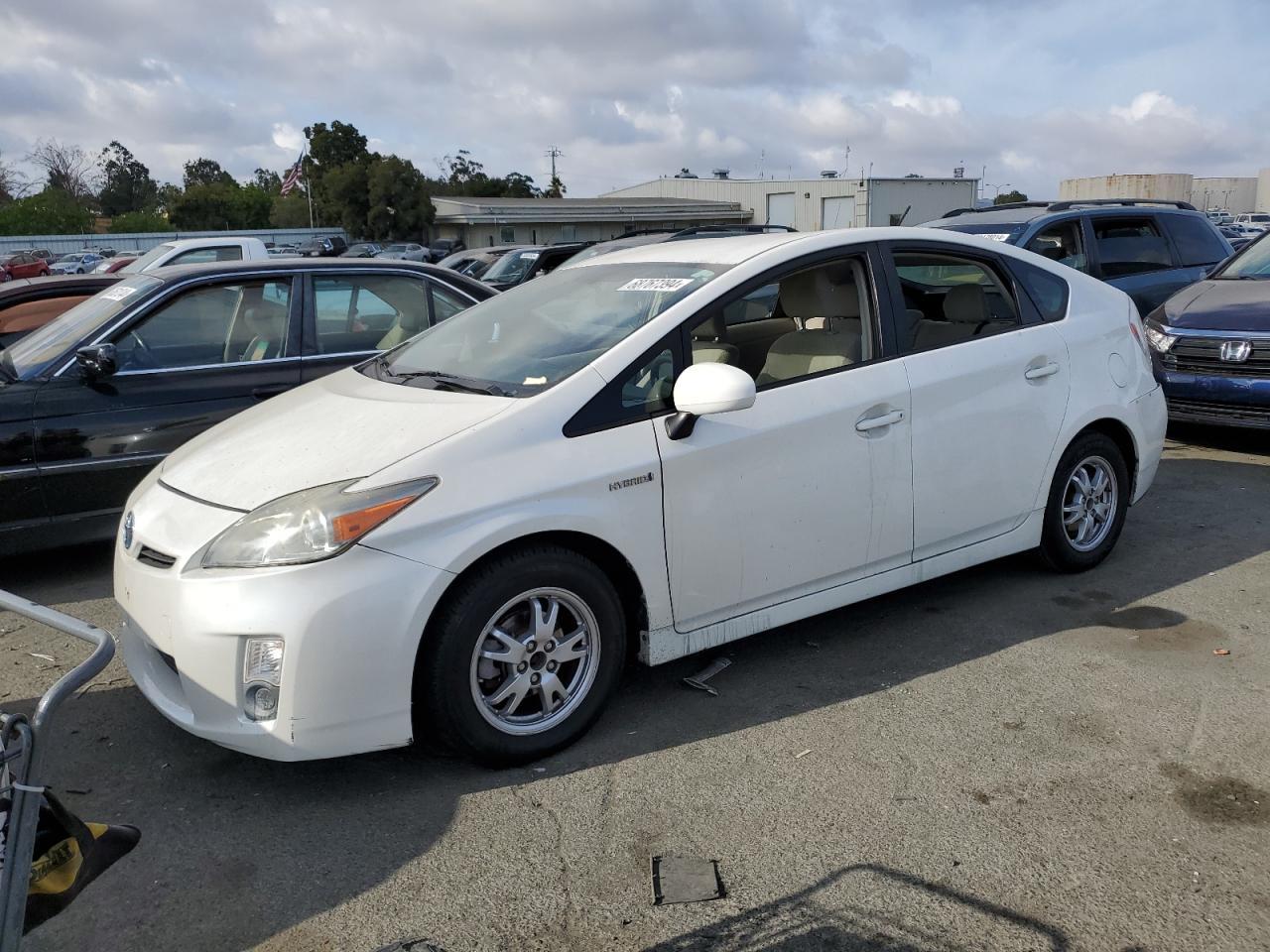 TOYOTA PRIUS 2010 white  hybrid engine JTDKN3DU8A5164478 photo #1