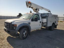 FORD F450 SUPER 2008 white  gas 1FD4F46Y98EC32479 photo #2