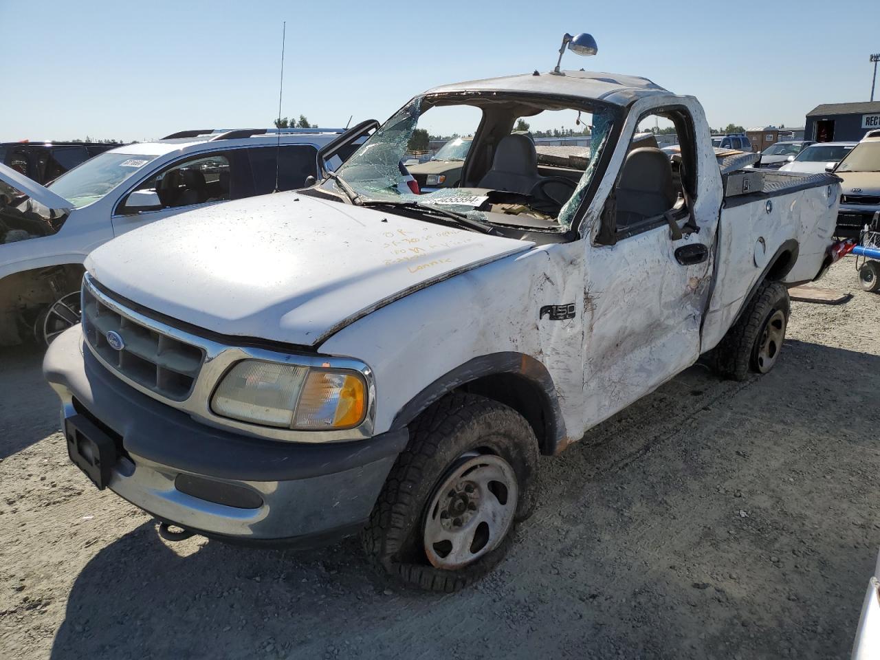 FORD F150 1997 white  gas 1FTEF18L4VLB54371 photo #1