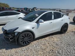 TESLA MODEL Y 2021 white  electric 5YJYGDEFXMF121600 photo #2