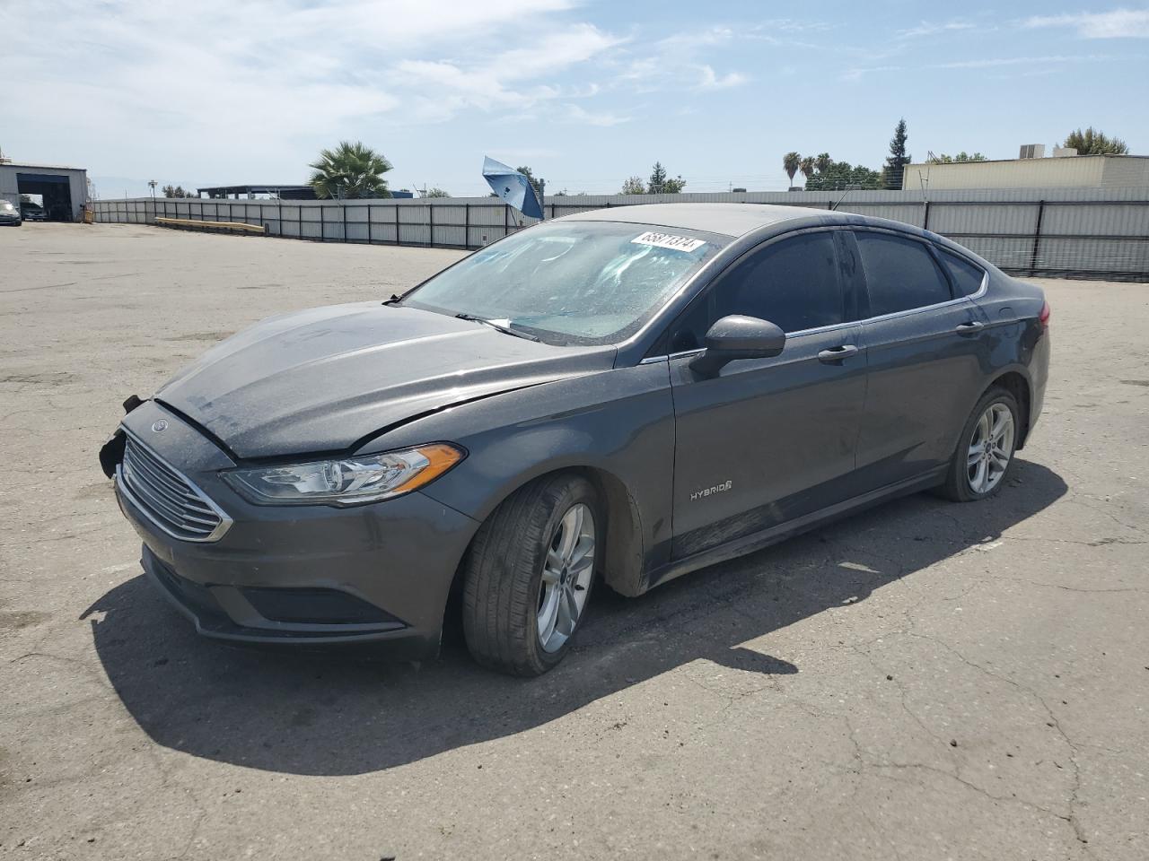 FORD FUSION SE 2018 gray  hybrid engine 3FA6P0LU6JR274735 photo #1