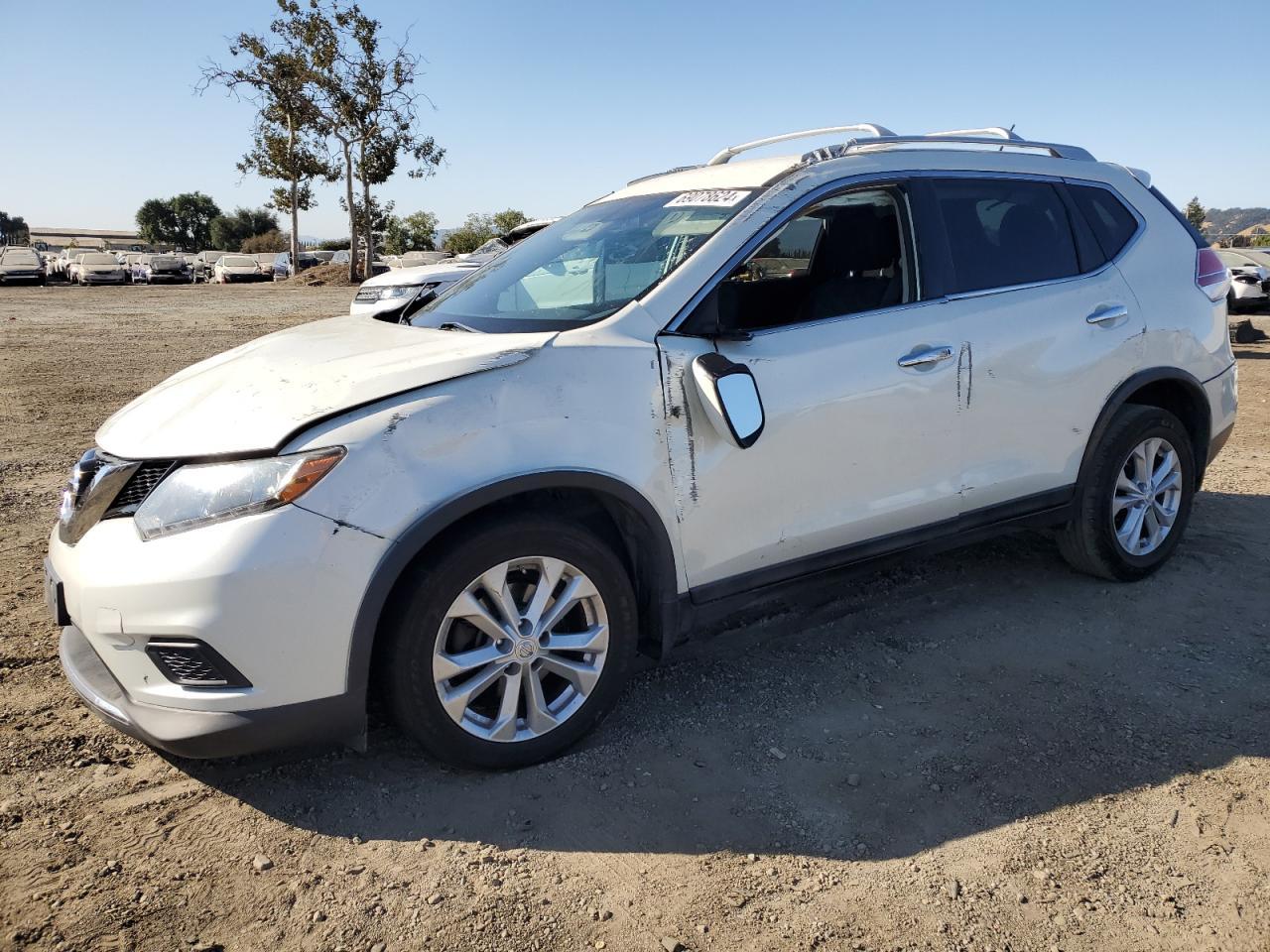 NISSAN ROGUE S 2015 white  gas 5N1AT2MTXFC927022 photo #1