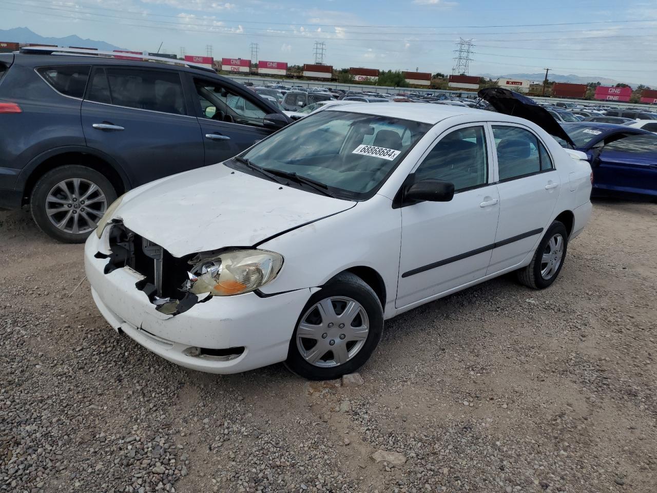 TOYOTA COROLLA CE 2007 white  gas 1NXBR32E87Z823928 photo #1