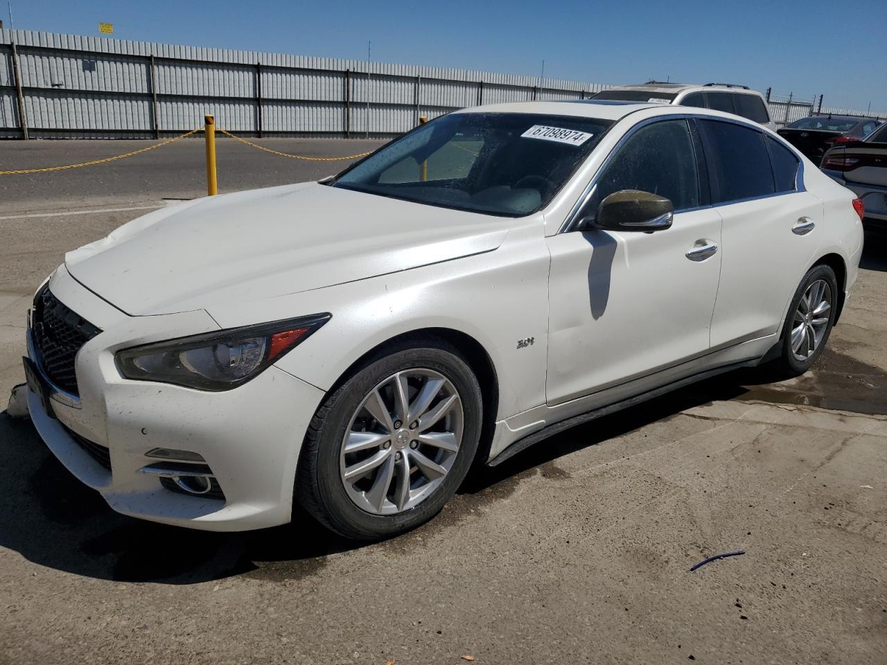 INFINITI Q50 PREMIU 2016 white  gas JN1EV7AP4GM304773 photo #1