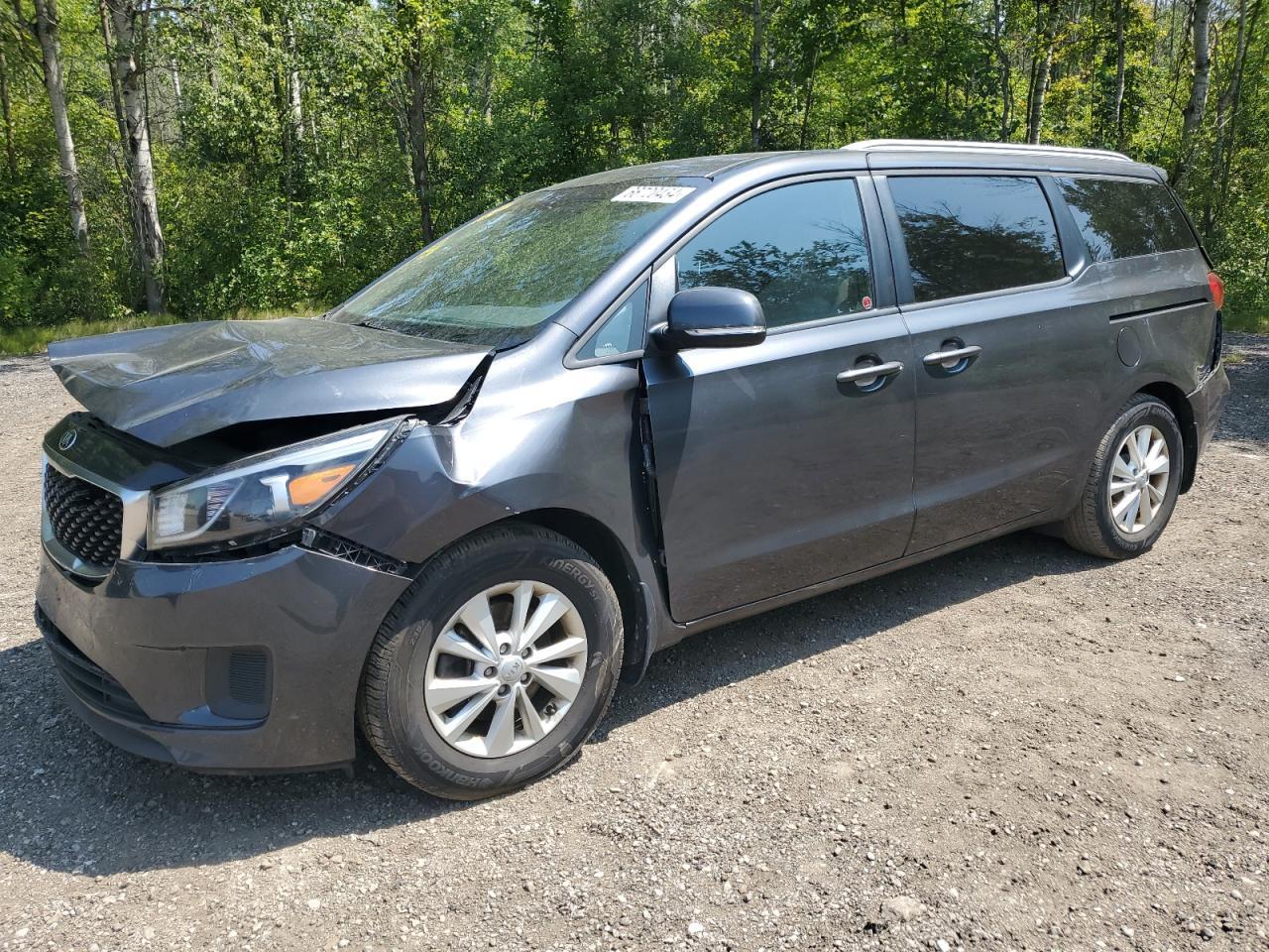 KIA SEDONA LX 2016 gray sports v gas KNDMB5C11G6210241 photo #1