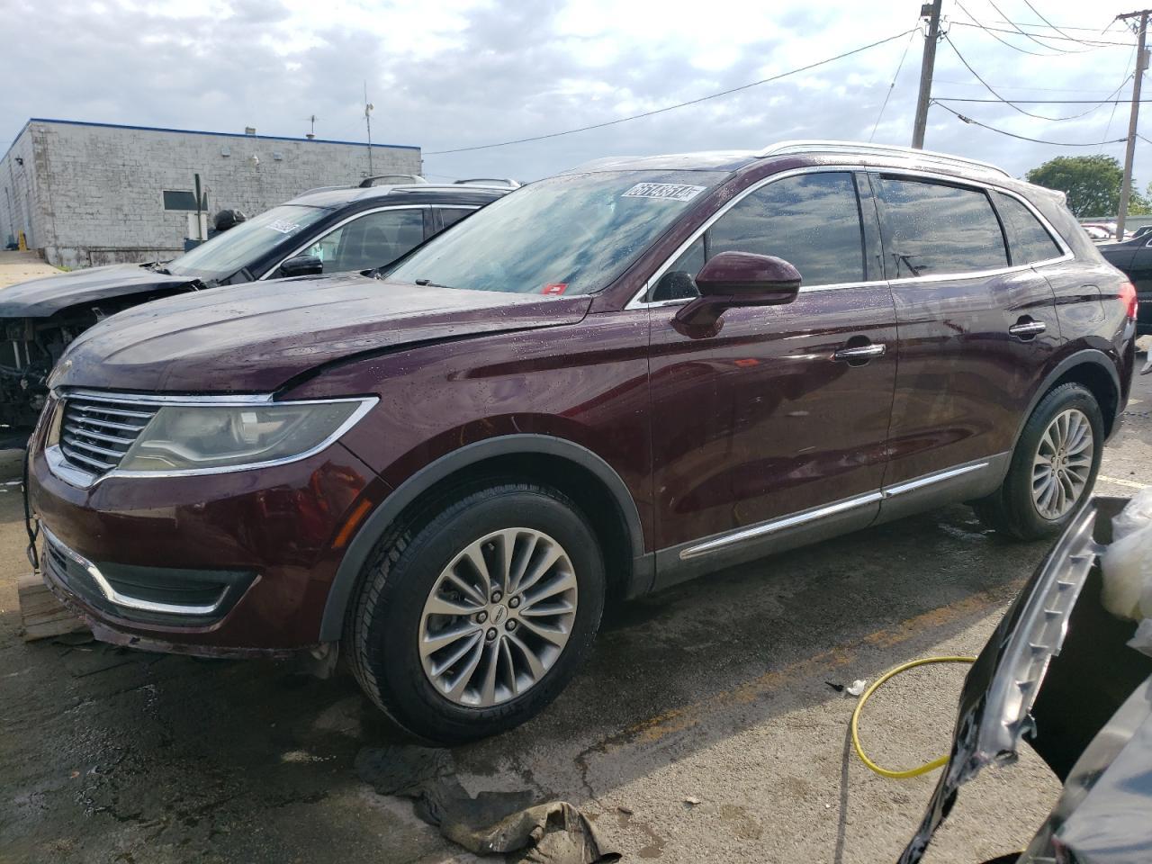 LINCOLN MKX SELECT 2017 maroon  gas 2LMPJ6KR9HBL49243 photo #1