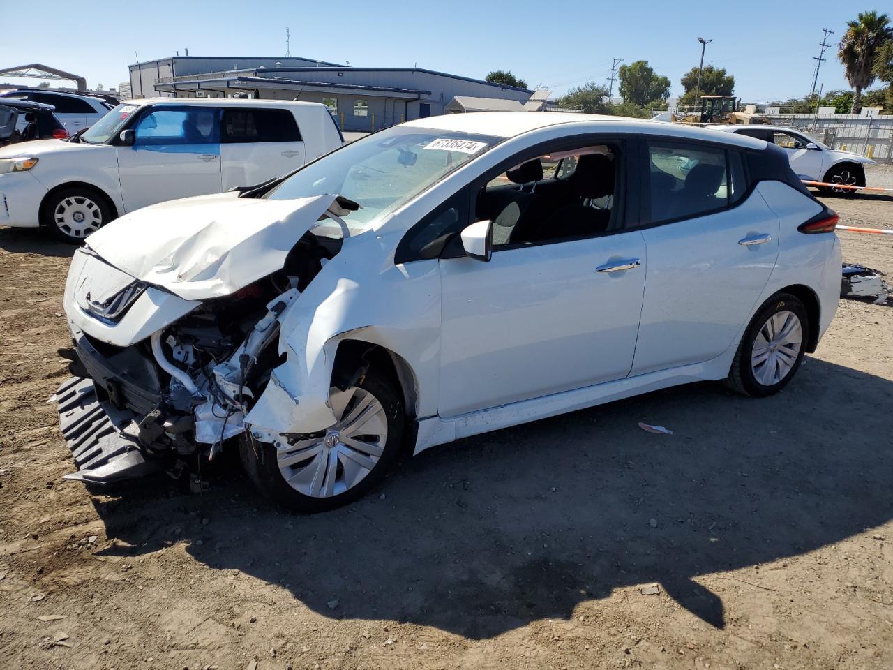 NISSAN LEAF S 2022 white  electric 1N4AZ1BV3NC562222 photo #1