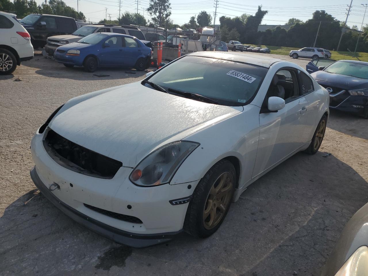 INFINITI G35 2006 white coupe gas JNKCV54E36M718420 photo #1