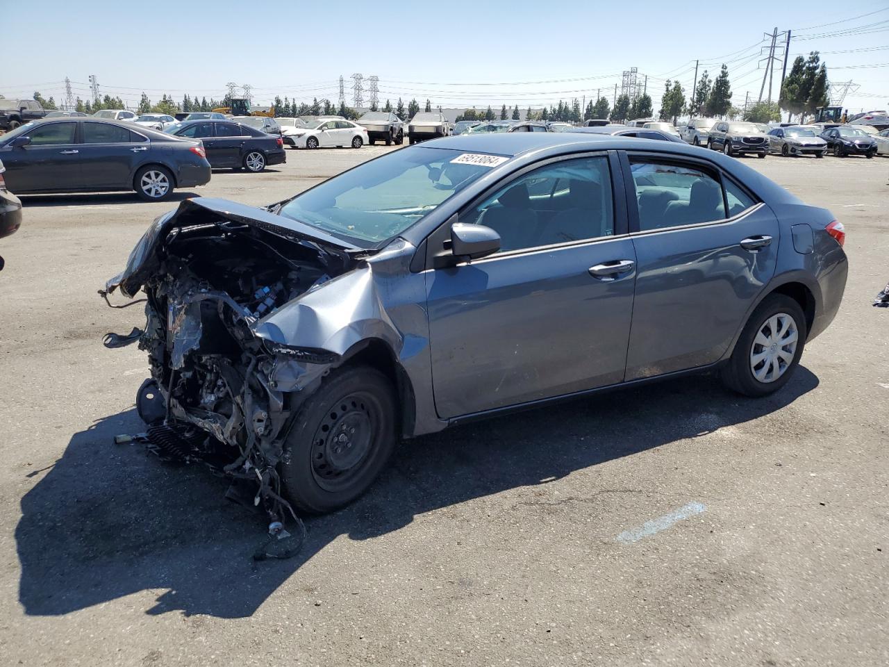 TOYOTA COROLLA L 2016 gray  gas 5YFBURHE6GP499002 photo #1