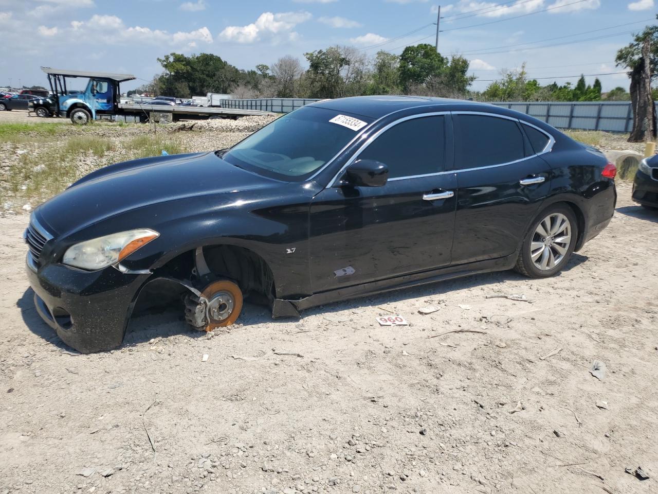 INFINITI Q70 3.7 2014 black  gas JN1BY1AP4EM260343 photo #1