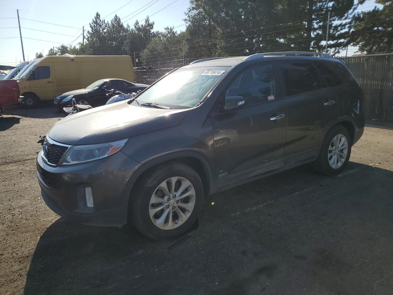 KIA SORENTO EX 2015 gray 4dr spor gas 5XYKUDA70FG557610 photo #1