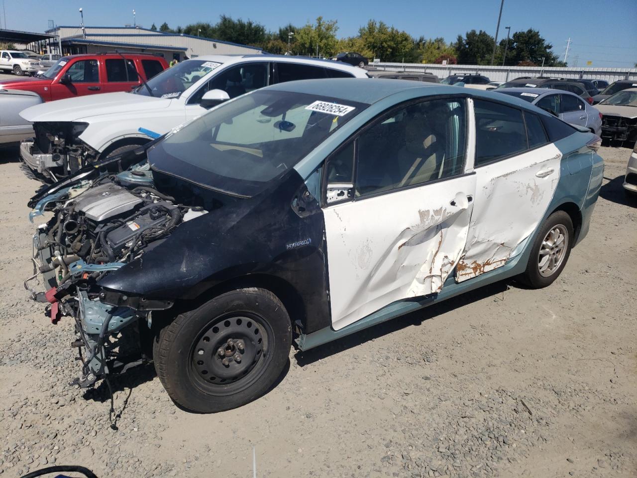 TOYOTA PRIUS 2017 turquoise hatchbac hybrid engine JTDKBRFU7H3027563 photo #1