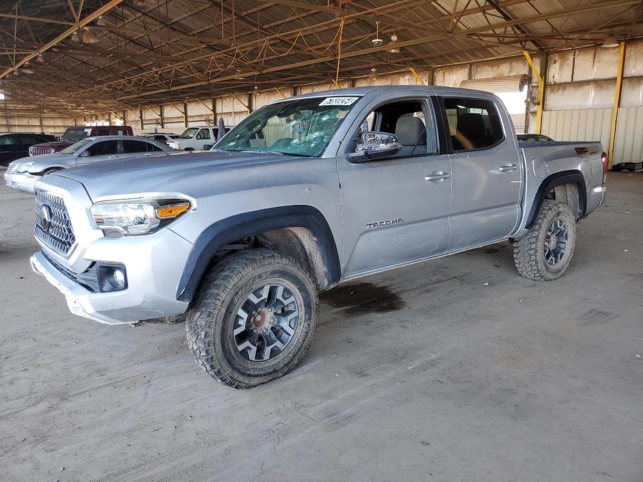 TOYOTA TACOMA DOU 2019 silver  gas 3TMAZ5CN1KM090533 photo #1