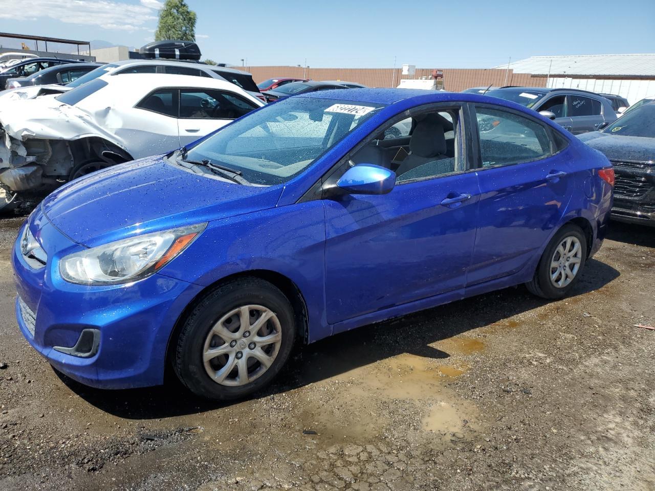 HYUNDAI ACCENT GLS 2013 blue sedan 4d gas KMHCT4AE8DU521872 photo #1