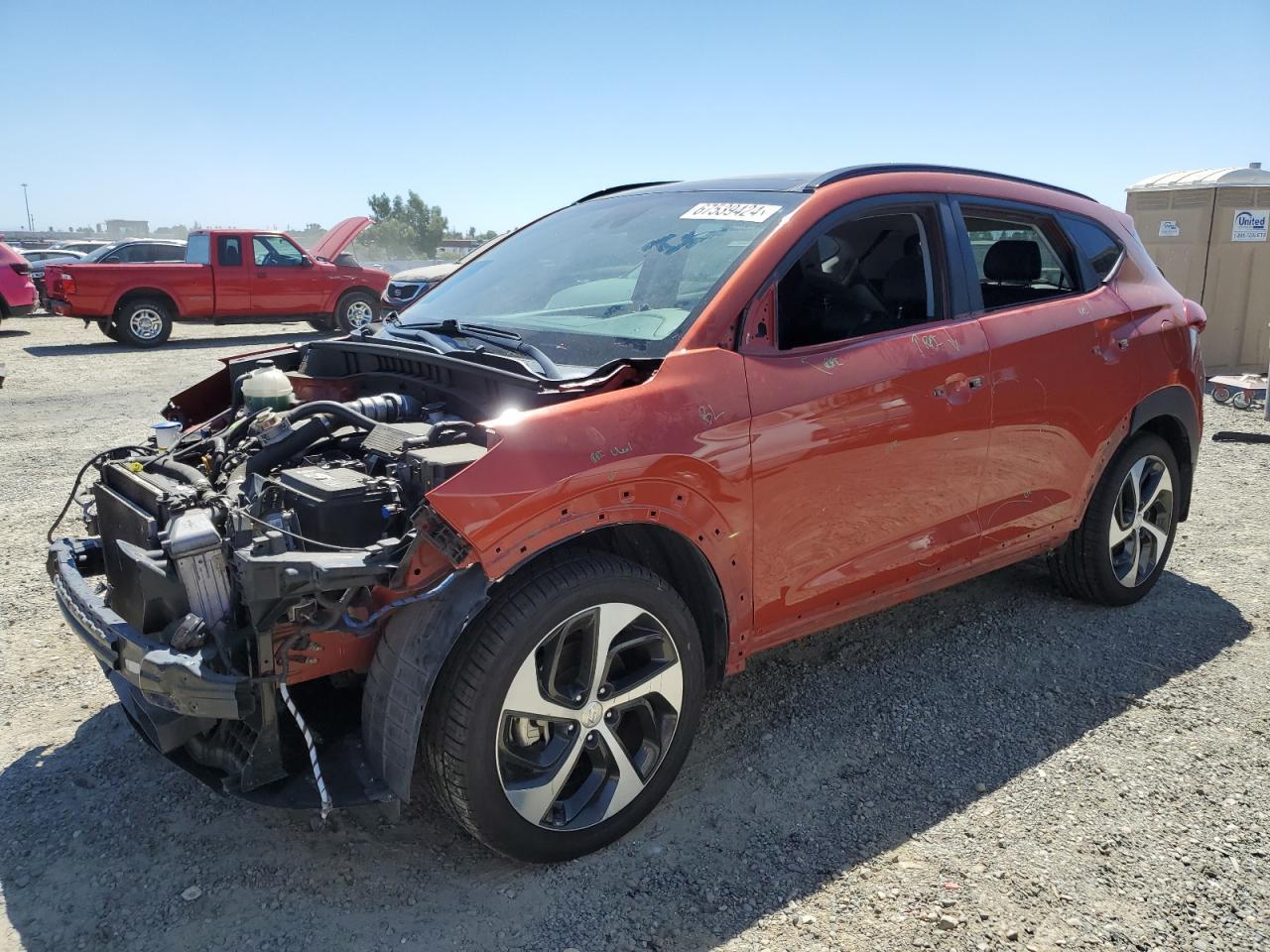 HYUNDAI TUCSON VAL 2018 orange  gas KM8J3CA29JU606089 photo #1