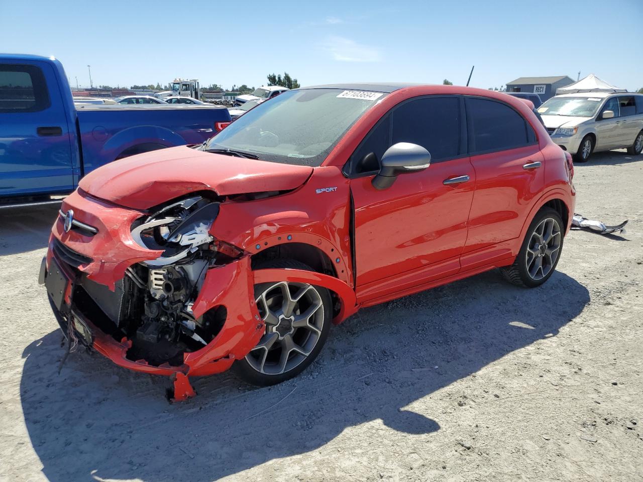 FIAT 500X SPORT 2021 red  gas ZFBNF3C17MP901974 photo #1