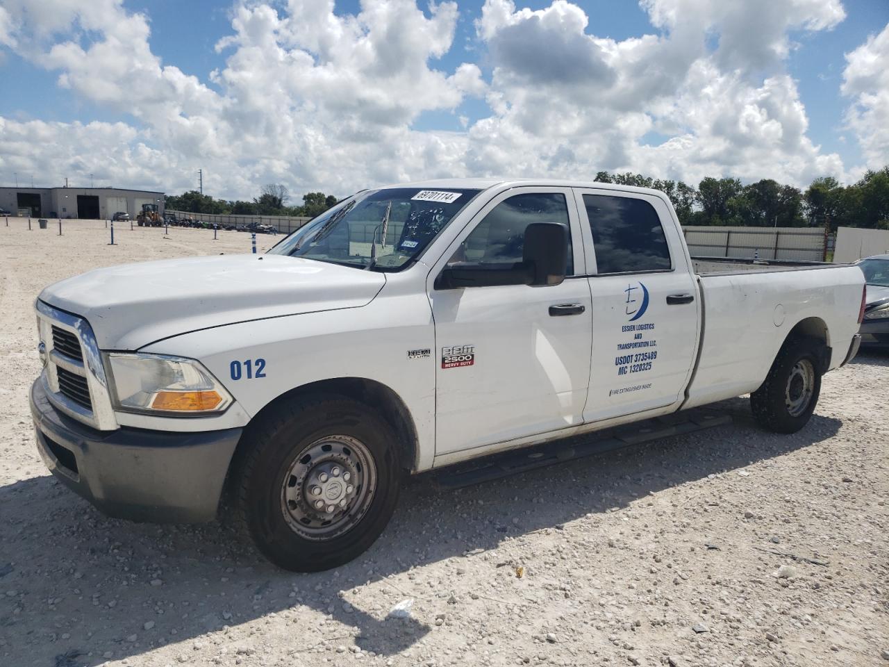 DODGE RAM 2500 2011 white crew pic gas 3D7TP2CT1BG586481 photo #1