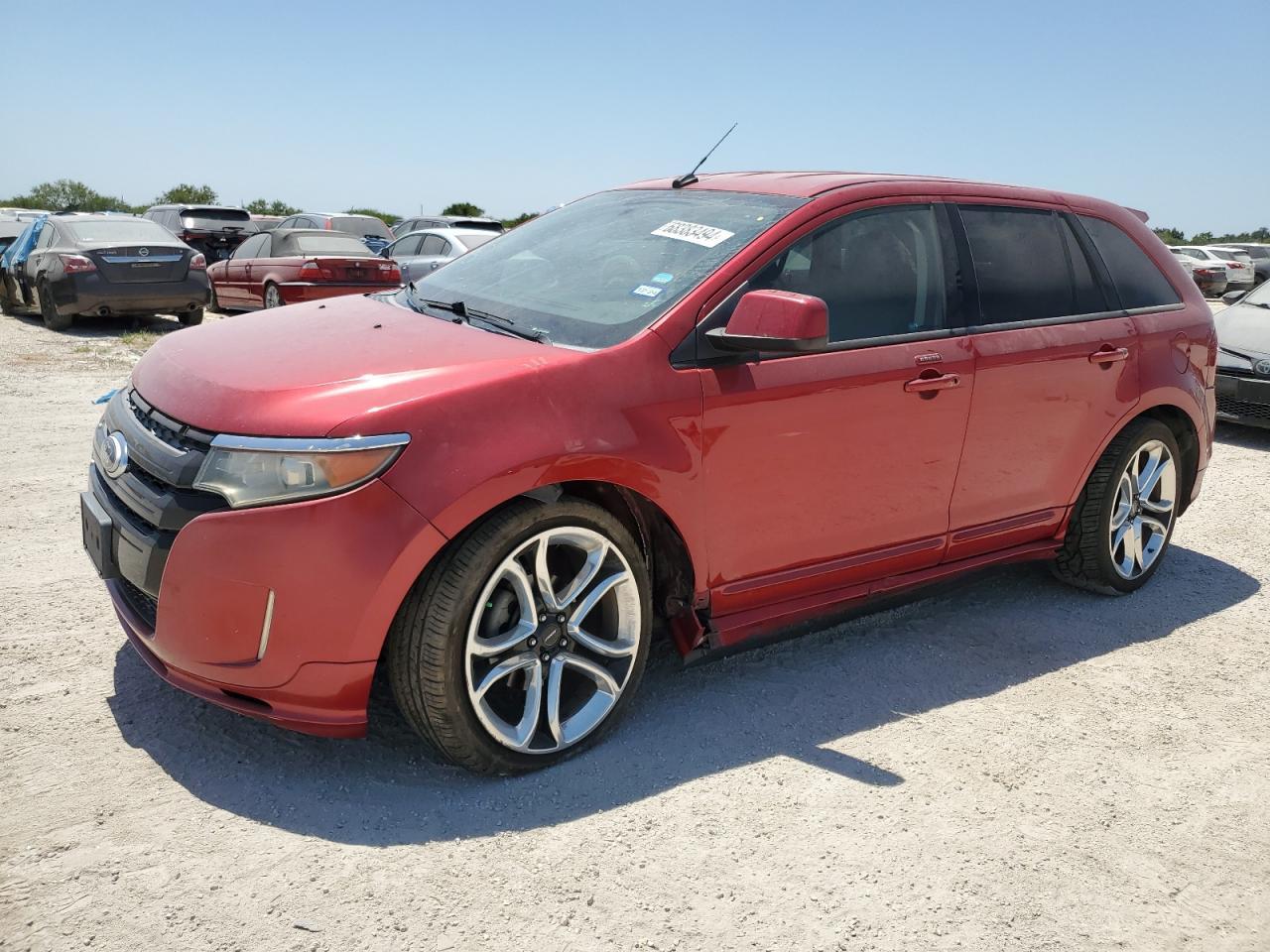 FORD EDGE SPORT 2011 red  gas 2FMDK4AK3BBA75534 photo #1