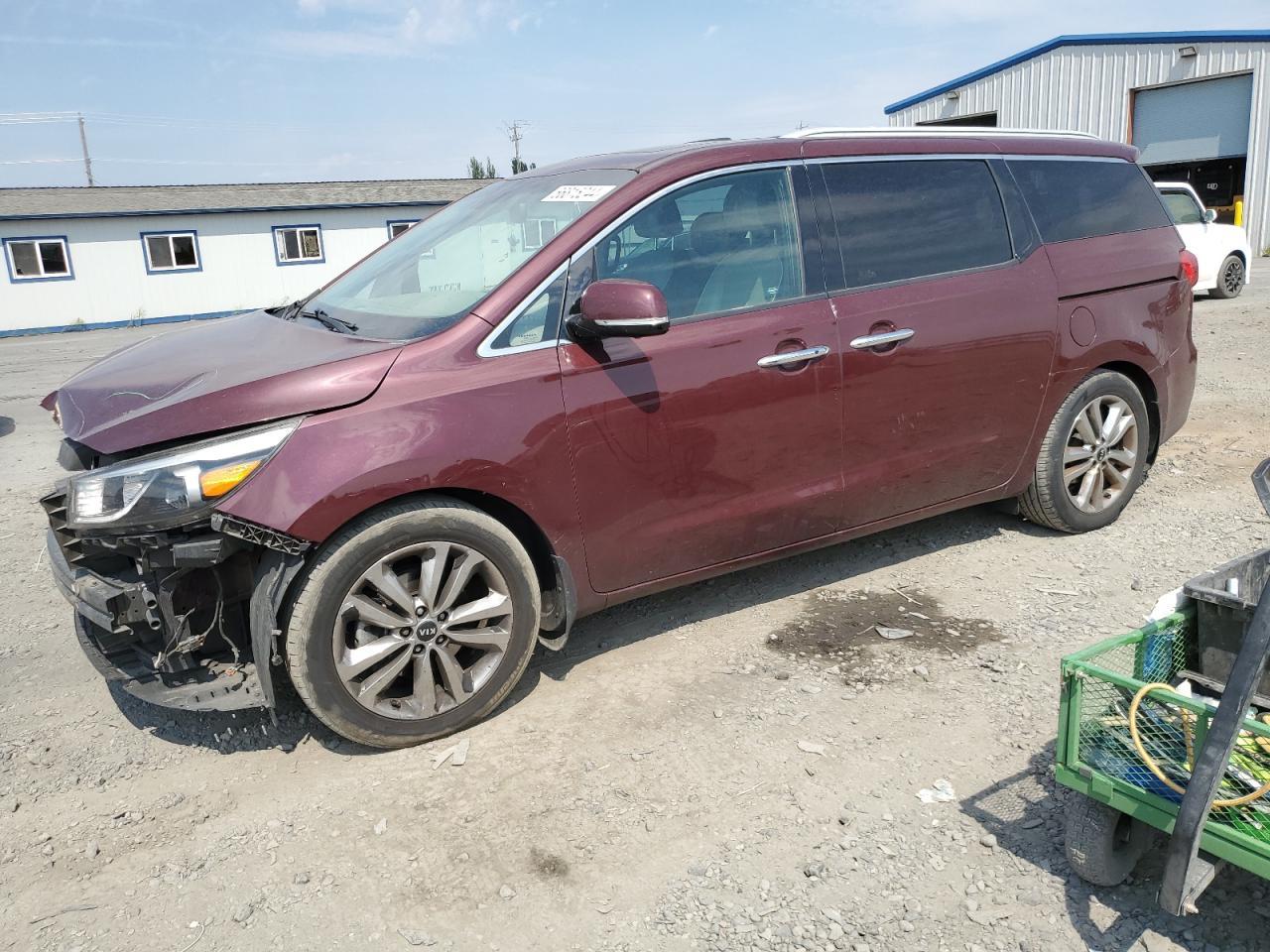 KIA SEDONA SXL 2015 maroon  gas KNDME5C14F6040673 photo #1