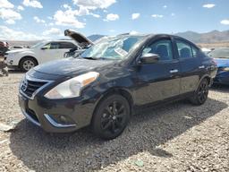 NISSAN VERSA S 2015 black sedan 4d gas 3N1CN7AP1FL802722 photo #2